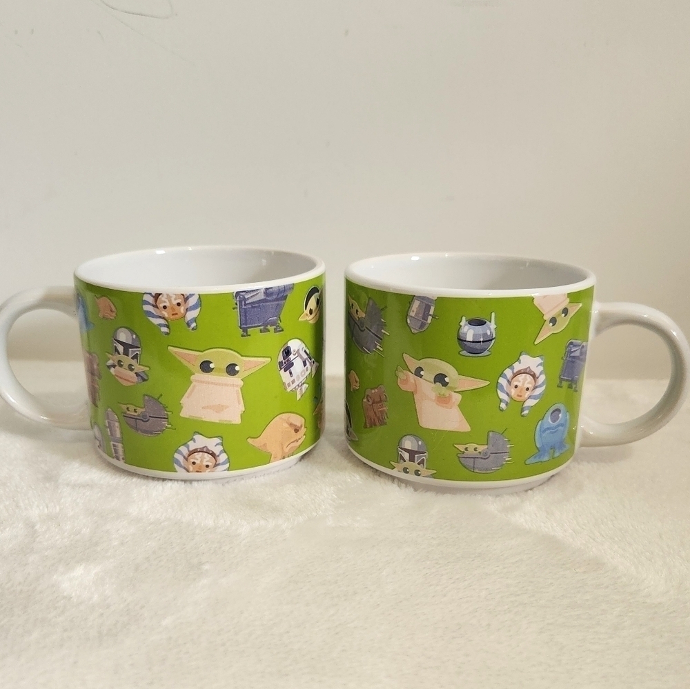 Star Wars Galerie Mandalorian Grogu Baby Yoda Coffee Cup Mug 12 Oz Set Of 2